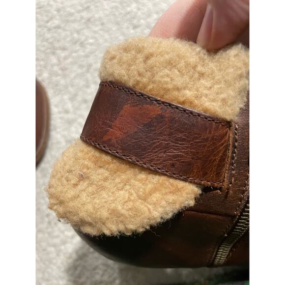 Timberland Ortholite Faux Shearling Leather Heeled Boots Womens Size 7.5 Brown - Picture 14 of 14